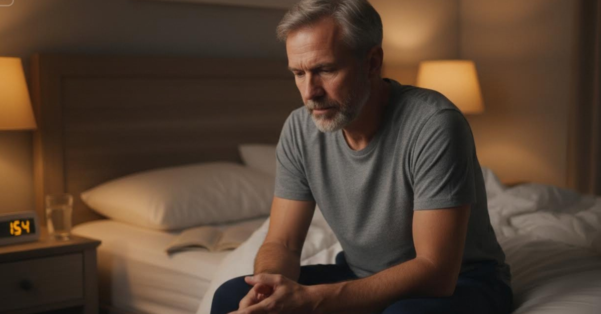 Man over 45 reflecting about circulation changes and low stamina after 40